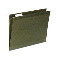 Deluxe Reinforced Recycled Hanging File Folders, Letter Size, 1-3-cut Tab, Standard Green, 25-box