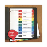 Deluxe Table Of Contents Dividers For Printers, 10-tab, 1 To 10; Table Of Contents, 11 X 8.5, White, 6 Sets