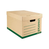 Recycled Heavy-duty Record Storage Box, Letter-legal Files, Kraft-green, 12-carton