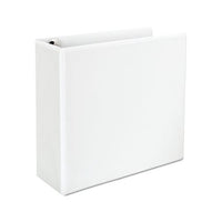 Deluxe Easy-to-open D-ring View Binder, 3 Rings, 4" Capacity, 11 X 8.5, White