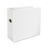 Deluxe Easy-to-open D-ring View Binder, 3 Rings, 5" Capacity, 11 X 8.5, White