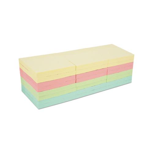 Self-stick Note Pads, 3" X 3", Pastel, 90-sheet, 24 Pads-pack