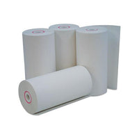 Direct Thermal Print Paper Rolls, 0.38" Core, 4.38" X 127ft, White, 50-carton