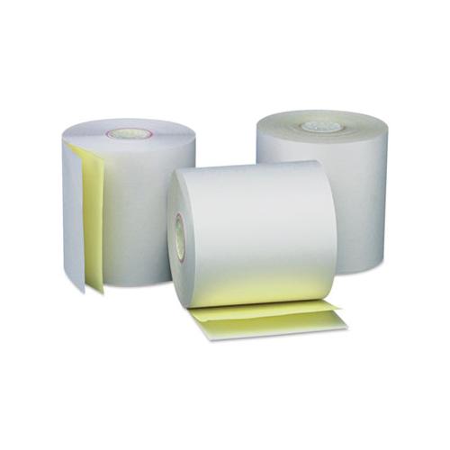 Carbonless Paper Rolls, 0.44" Core, 3" X 90 Ft, White-canary, 50-carton