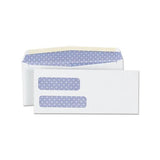 Double Window Business Envelope, #9,  Blade Flap, Gummed Closure, 3.88 X 8.88, White, 500-box
