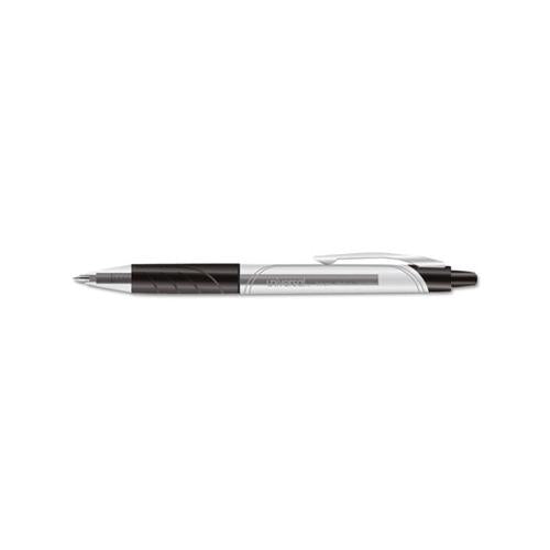 Comfort Grip Retractable Gel Pen, 0.7mm, Black Ink, Clear-black Barrel, 36-pack