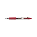 Comfort Grip Retractable Gel Pen, 0.7mm, Red Ink, Translucent Red Barrel, Dozen
