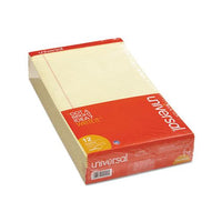 Perforated Ruled Writing Pads, Wide-legal Rule, 8.5 X 14, Canary, 50 Sheets, Dozen