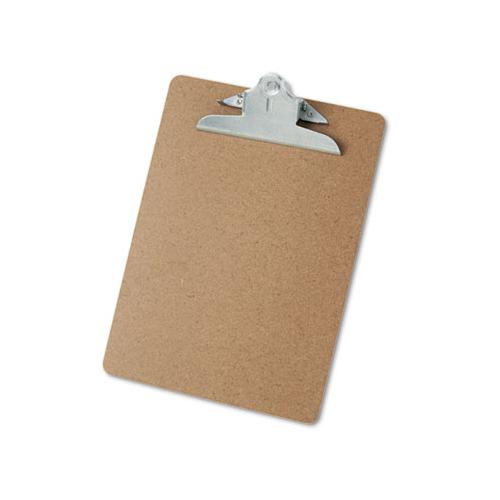 Hardboard Clipboard, 1" Capacity, Holds 8 1-2 X 11, Brown