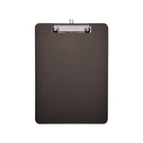 Plastic Clipboard With Low Profile Clip, 1-2" Cap, 8 1-2 X 11, Translucent Black