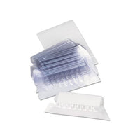Hanging File Folder Plastic Index Tabs, 1-5-cut Tabs, Clear, 2.25" Wide, 25-pack