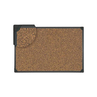 Tech Cork Board, 48 X 36, Cork, Black Frame