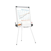 Tripod-style Dry Erase Easel, Easel: 44" To 78", Board: 29" X 41", White-silver