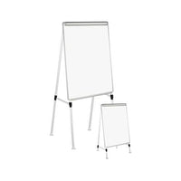 Dry Erase Easel Board, Easel Height: 42" To 67", Board: 29" X 41", White-silver