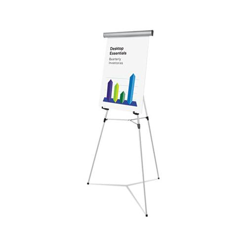 Heavy-duty Adjustable Presentation Easel, 69" Maximum Height, Metal, Silver