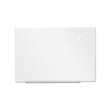 Frameless Magnetic Glass Marker Board, 36" X 24", White