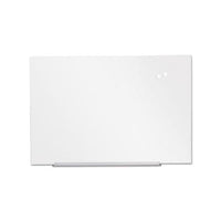 Frameless Magnetic Glass Marker Board, 72" X 48", White