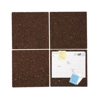 Cork Tile Panels, Dark Brown, 12 X 12, 4-pack