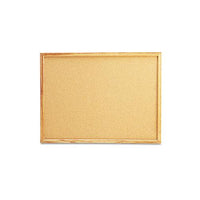 Cork Board With Oak Style Frame, 24 X 18, Natural, Oak-finished Frame