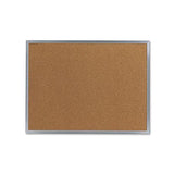 Bulletin Board, Natural Cork, 24 X 18, Satin-finished Aluminum Frame