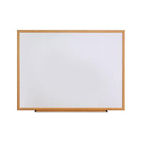 Dry Erase Board, Melamine, 48 X 36, Oak Frame