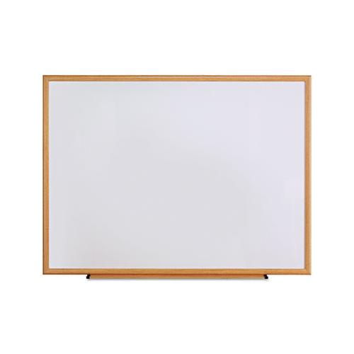 Dry Erase Board, Melamine, 48 X 36, Oak Frame