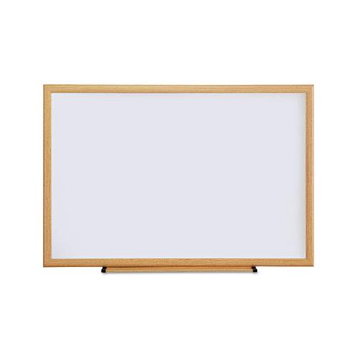Dry Erase Board, Melamine, 36 X 24, Oak Frame