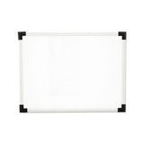 Dry Erase Board, Melamine, 24 X 18, White, Black-gray, Aluminum-plastic Frame