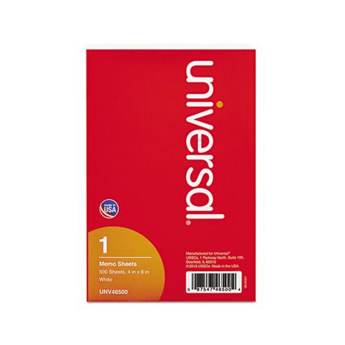 Loose White Memo Sheets, 4 X 6, Unruled, Plain White, 500-pack