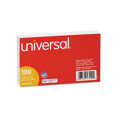 Ruled Index Cards, 3 X 5, White, 100-pack