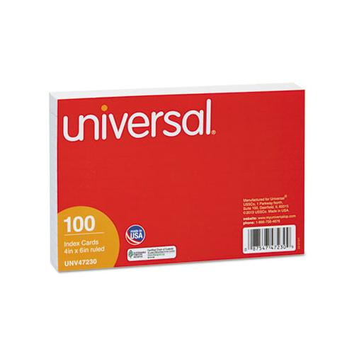 Ruled Index Cards, 4 X 6, White, 100-pack