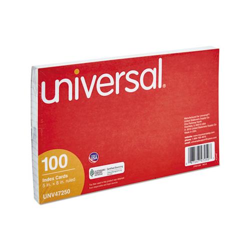 Ruled Index Cards, 5 X 8, White, 100-pack