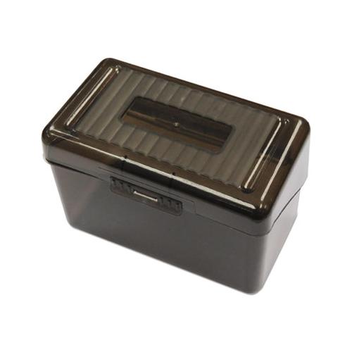 Plastic Index Card Boxes, 4" X 6", Translucent Black