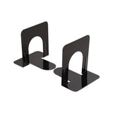 Economy Bookends, Standard, 4 3-4 X 5 1-4 X 5, Heavy Gauge Steel, Black