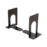 Economy Bookends, Standard, 5 7-8 X 8 1-4 X 9, Heavy Gauge Steel, Black