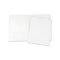 Laminated Two-pocket Portfolios, Cardboard Paper, White, 11 X 8 1-2, 25-pack