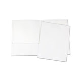Laminated Two-pocket Portfolios, Cardboard Paper, White, 11 X 8 1-2, 25-pack