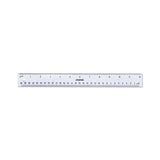 Clear Plastic Ruler, Standard-metric, 12"