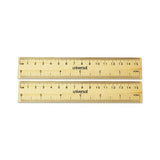 Flat Wood Ruler, Standard-metric, 6"