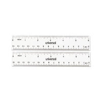 Clear Plastic Ruler, Standard-metric, 6", 2-pack