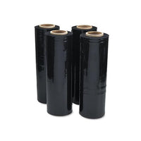 Black Stretch Film, 18" X 1, 500ft Roll, 20mic (80-gauge), 4-carton