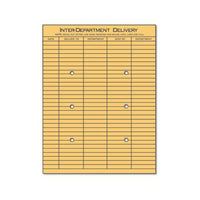 String And Button Interoffice Envelope, #97, Two-sided Five-column Format, 10 X 13, Light Brown Kraft, 100-box