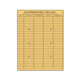 String And Button Interoffice Envelope, #97, Two-sided Five-column Format, 10 X 13, Light Brown Kraft, 100-box