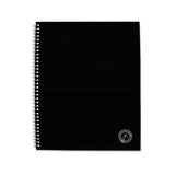 Deluxe Sugarcane Based Notebooks, 1 Subject, Medium-college Rule, Black Cover, 11 X 8.5, 100 Sheets
