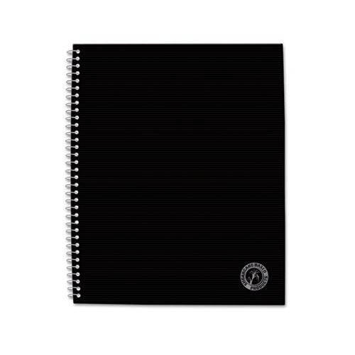 Deluxe Sugarcane Based Notebooks, 1 Subject, Medium-college Rule, Black Cover, 11 X 8.5, 100 Sheets