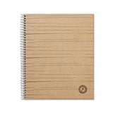 Deluxe Sugarcane Based Notebooks, 1 Subject, Medium-college Rule, Brown Cover, 11 X 8.5, 100 Sheets