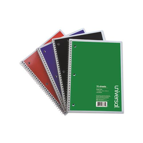 Wirebound Notebook, 4 Sq-in Quadrille Rule, 10.5 X 8, White, 70 Sheets, 4-pack