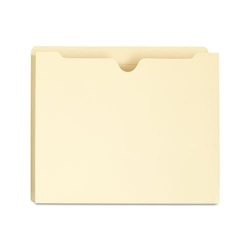 Deluxe Manila File Jackets With Reinforced Tabs, Straight Tab, Letter Size, Manila, 50-box