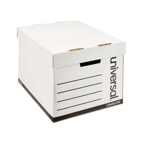 Medium-duty Lift-off Lid Boxes, Letter-legal Files, 12" X 15" X 10", White, 12-carton