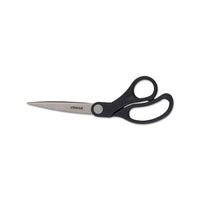 Stainless Steel Office Scissors, 8.5" Long, 3.75" Cut Length, Black Offset Handle